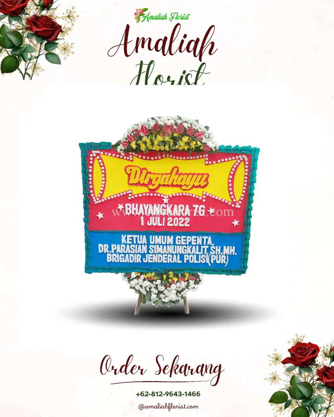 Papan Bunga HUT Ulang Tahun Manuhing Raya